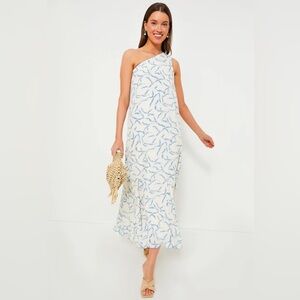 HYACINTH HOUSE Cream & Blue Seaside Sabine Maxi Dress